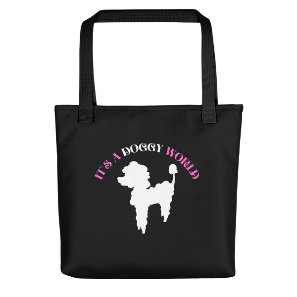 TOTE BAG - DOGGY WORLD BLACK & WHITE