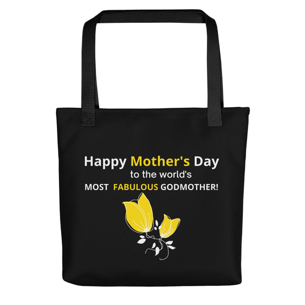 GODMOTHER TOTE - BLACK W/ YELLOW