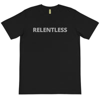 RELENTLESS - BLACK & WHITE TEE W/GRAY