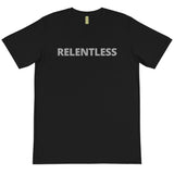 RELENTLESS - BLACK & WHITE TEE W/GRAY