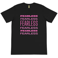 FEARLESS - BLACK & WHITE TEE W/PINK