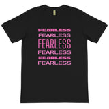 FEARLESS - BLACK & WHITE TEE W/PINK