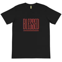 BLESSED - WHITE & BLACK TEE W/MAROON