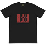 BLESSED - WHITE & BLACK TEE W/MAROON