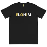 ELOHIM - BLACK TEE W/ GOLD & WHITE