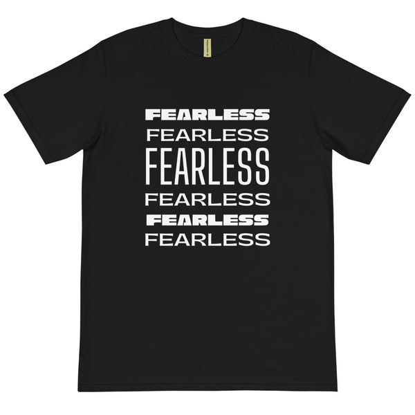 FEARLESS - BLACK TEE W/WHITE