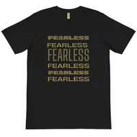 FEARLESS - BLACK & WHITE TEE W/ GOLD