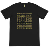 FEARLESS - BLACK & WHITE TEE W/ GOLD