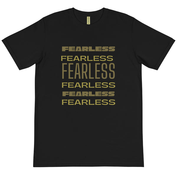 FEARLESS - BLACK & WHITE TEE W/ GOLD