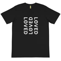 LOVED - BLACK TEE W/ WHITE