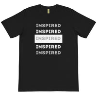 INSPIRED - BLACK TEE W/ WHITE & GRAY