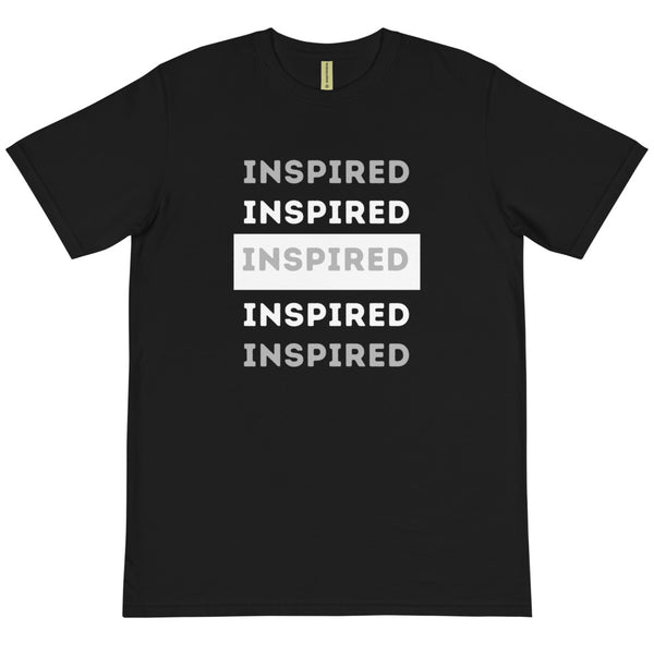 INSPIRED - BLACK TEE W/ WHITE & GRAY