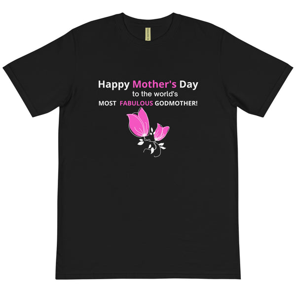 GODMOTHER - BLACK TEE W/ PINK & WHITE