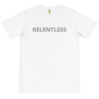 RELENTLESS - BLACK & WHITE TEE W/GRAY