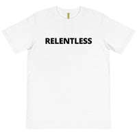 RELENTLESS - WHITE TEE W/ BLACK