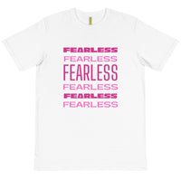 FEARLESS - BLACK & WHITE TEE W/PINK