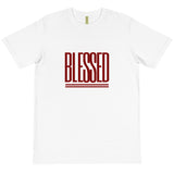 BLESSED - WHITE & BLACK TEE W/MAROON