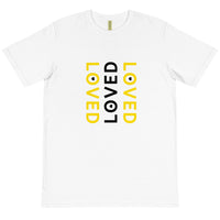 LOVED - WHITE TEE W/ YELLOW & BLACK