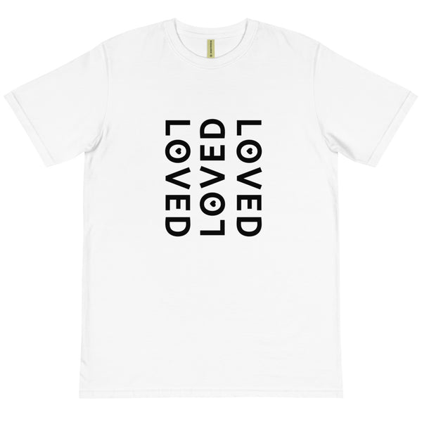 LOVED - WHITE TEE W/BLACK