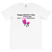 GODMOTHER - WHITE TEE W/ BLK & PINK